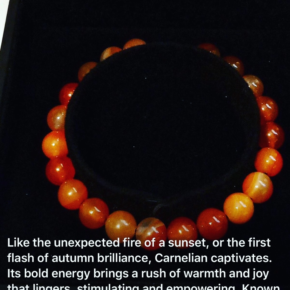 Natural Handmade Carnelian Stone Bracelet